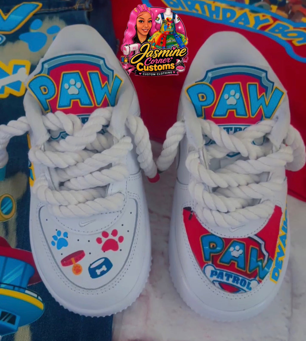 CUSTOM PAW PATROL OVERALLS OUTFIT WITH SHOES