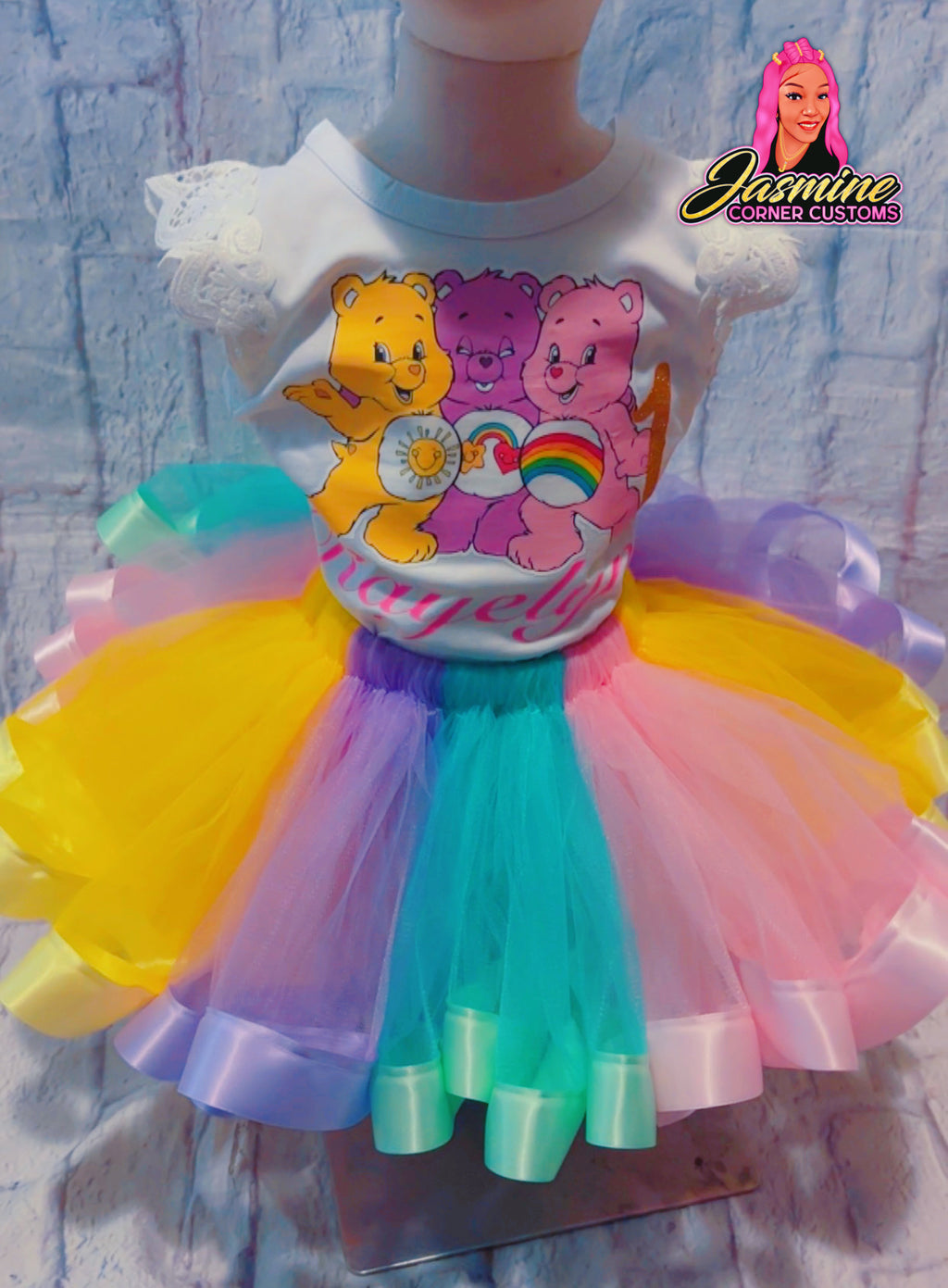 CUSTOM CAREBEAR TUTU OUTFIT WITH SHOES