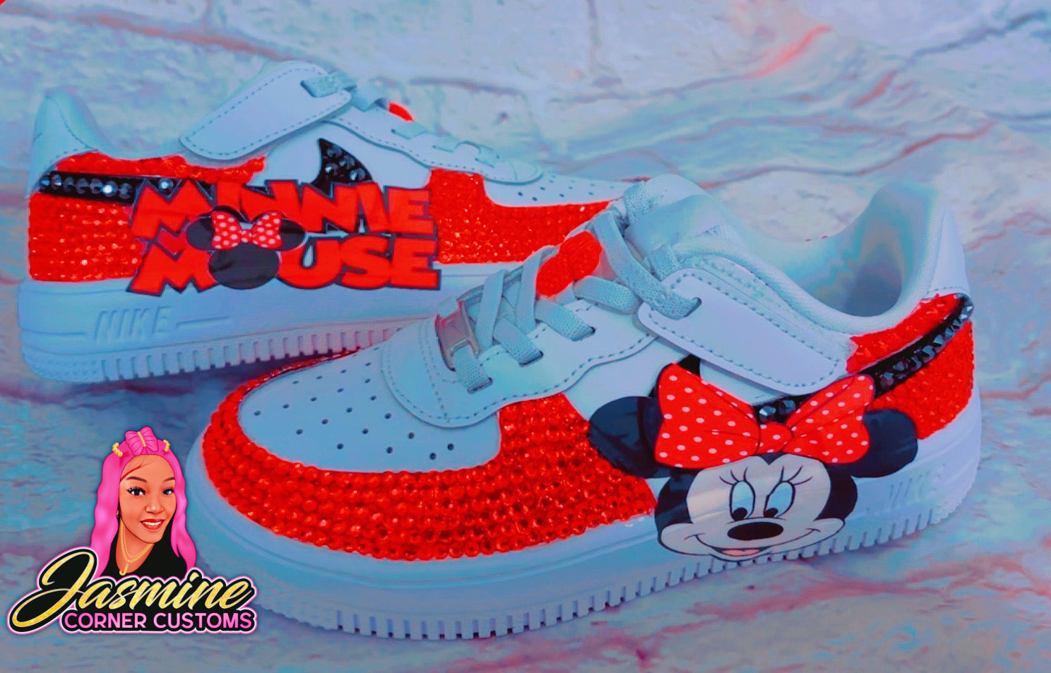 CUSTOM MINNIE MOUSE SHOES AND JUNK SOCKS