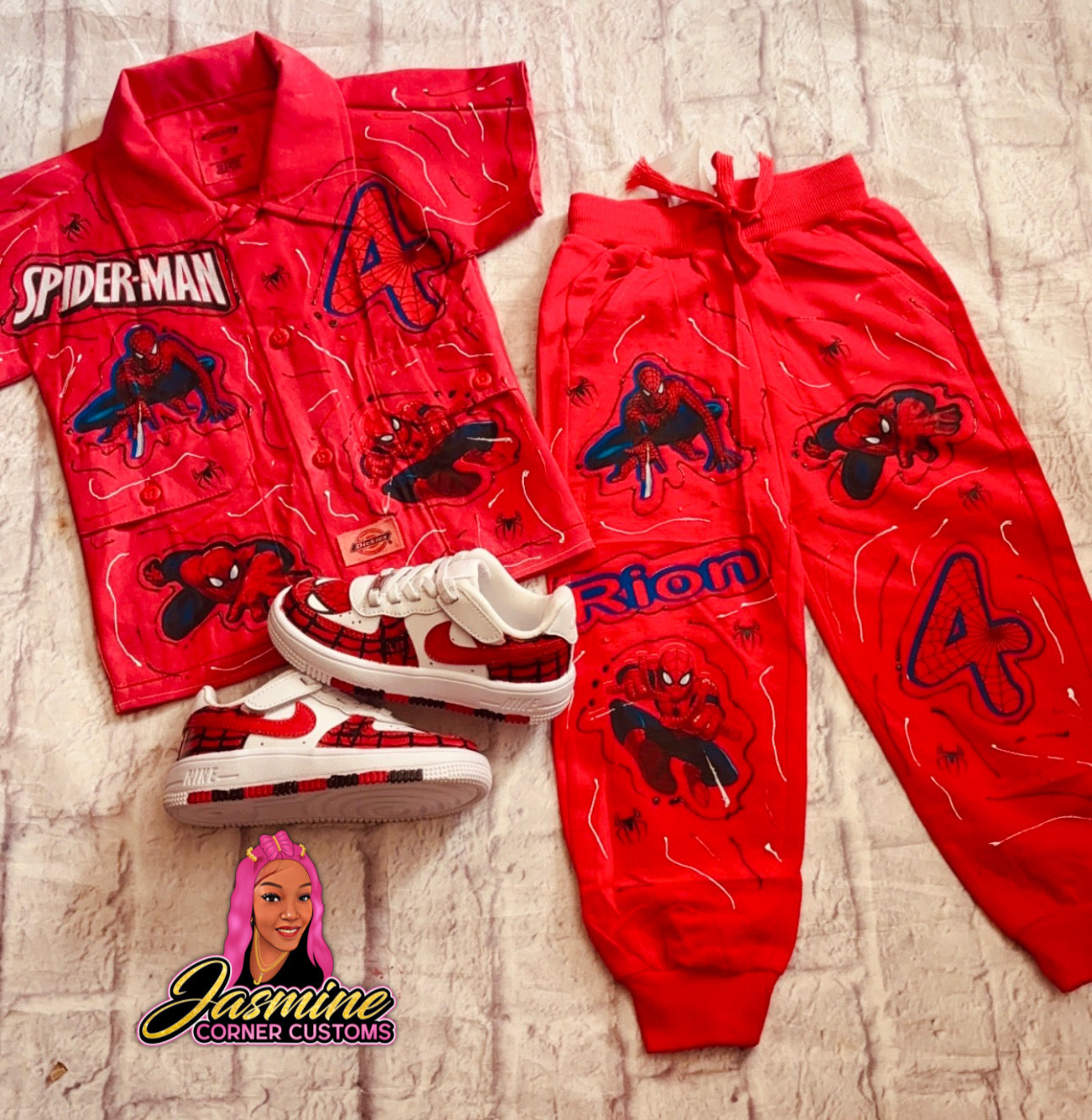 CUSTOM SPIDERMAN DICKIES OUTFIT WITH SHOES