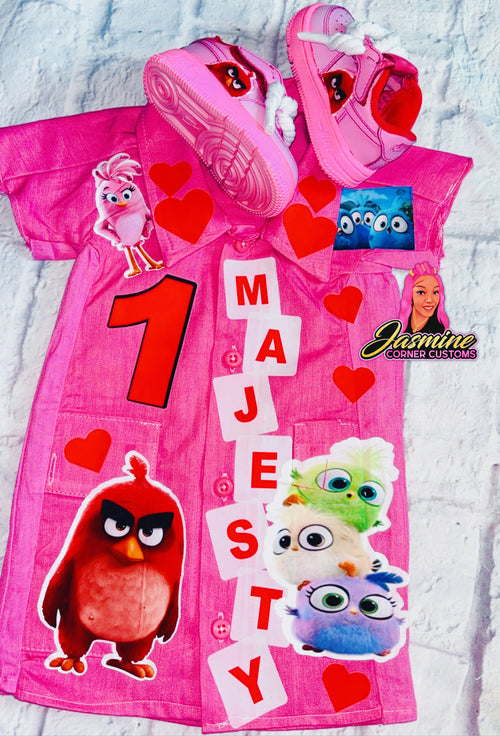 CUSTOM ANGRY BIRDS DICKIES DRESS WITH SHOES