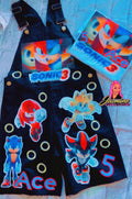 CUSTOM SONIC OVERALL SHORTS OUTFIT