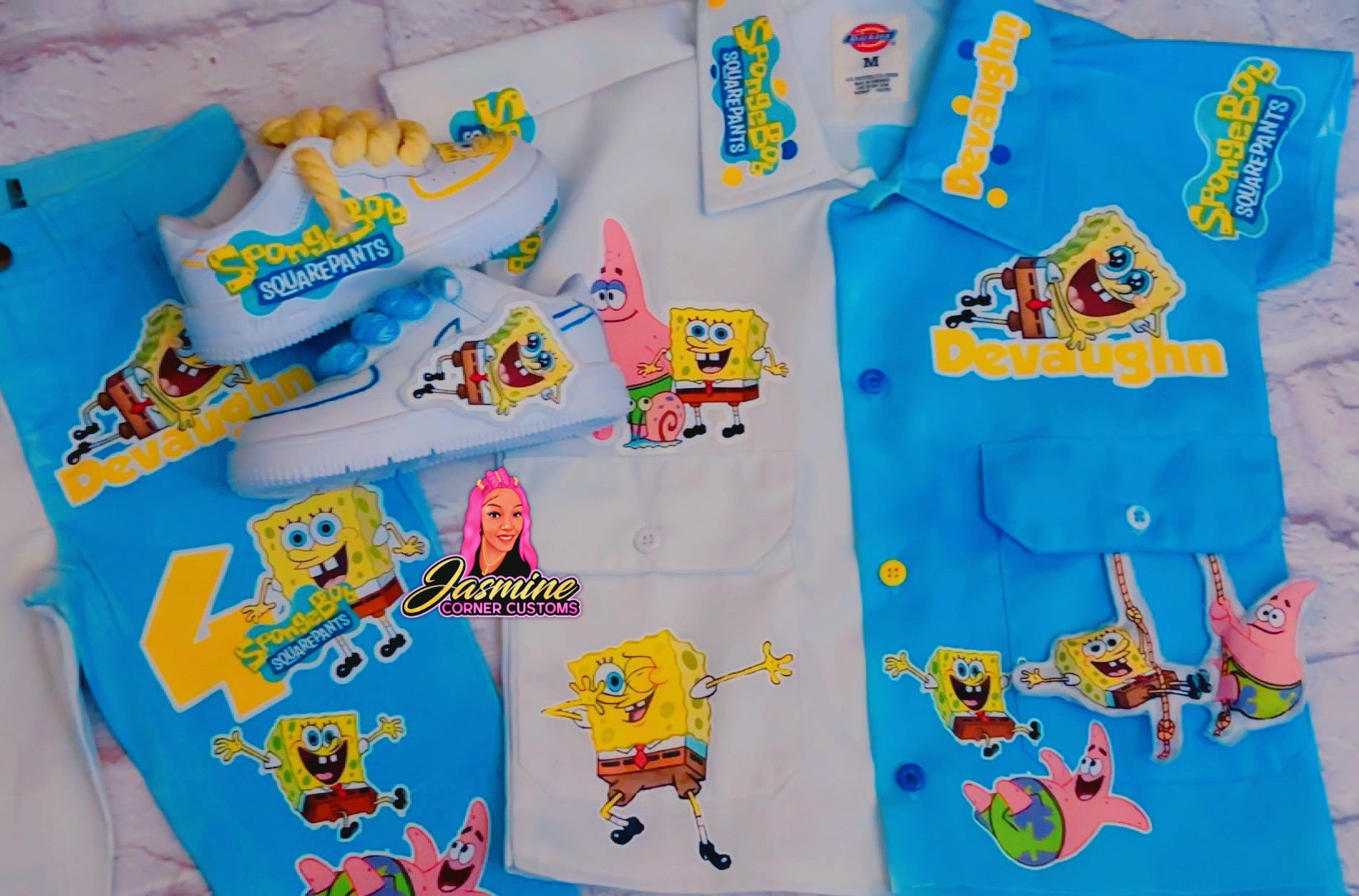 CUSTOM SPONGEBOB DICKIES OUTFIT WITH SHOES