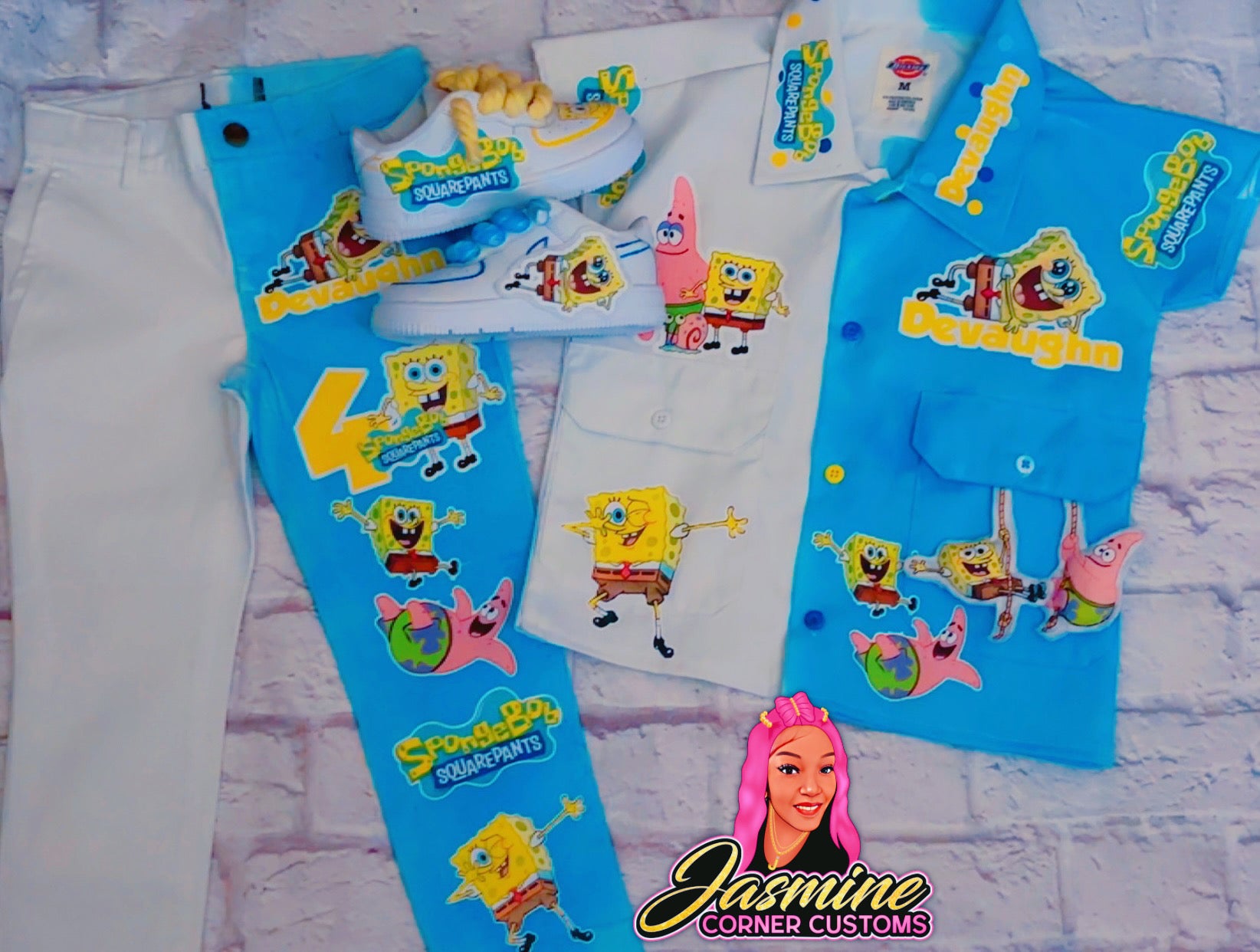 CUSTOM SPONGEBOB DICKIES OUTFIT WITH SHOES